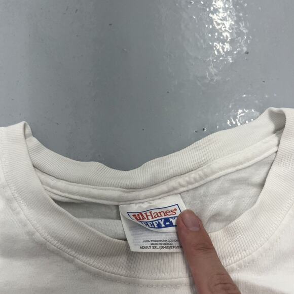 Vintage Y2k Ole Miss University White Graphic T-Shirt - Picture 3 of 3